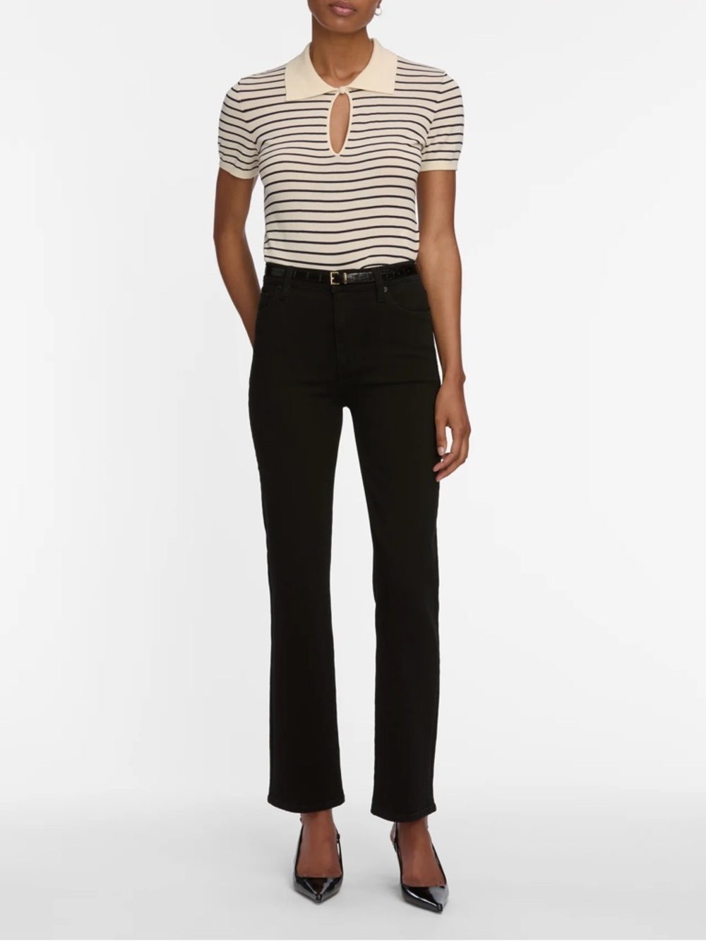 Frame Le Sleek Straight Black Stretch Jeans size 28